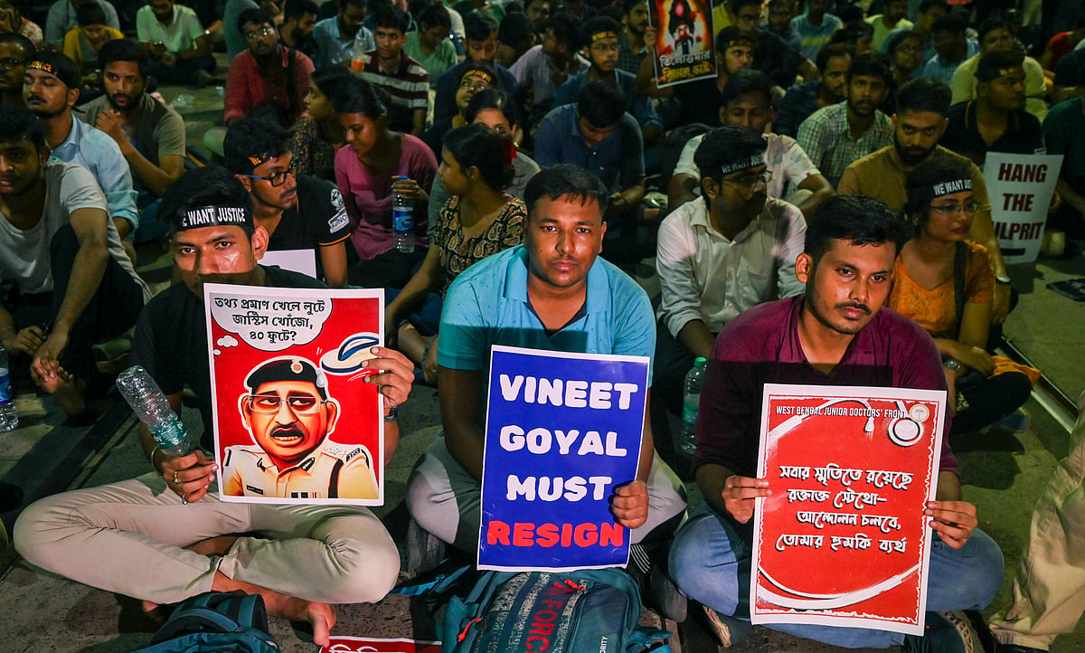 Protest over Kolkata doctor murder case - PTI